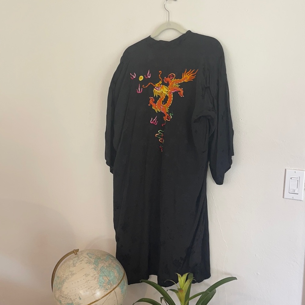Vintage Golden Bee Embroidered Kimono